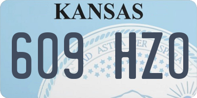 KS license plate 609HZO