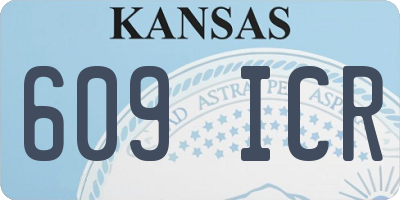 KS license plate 609ICR