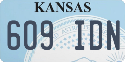 KS license plate 609IDN