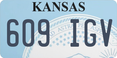KS license plate 609IGV