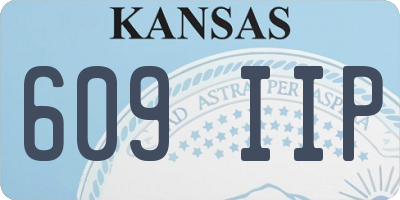 KS license plate 609IIP