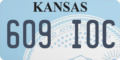 KS license plate 609IOC