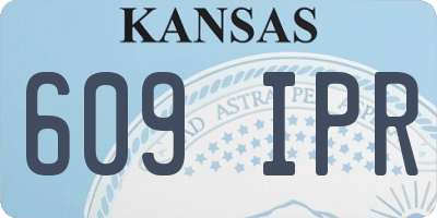 KS license plate 609IPR