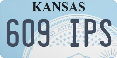 KS license plate 609IPS
