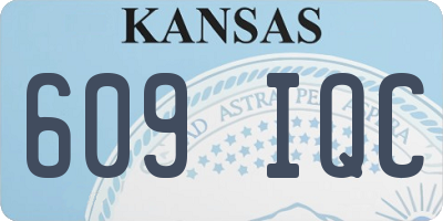 KS license plate 609IQC