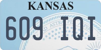 KS license plate 609IQI