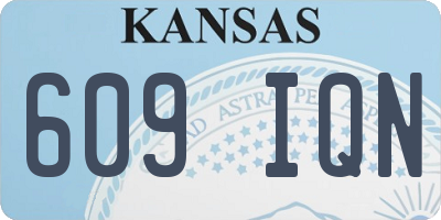 KS license plate 609IQN