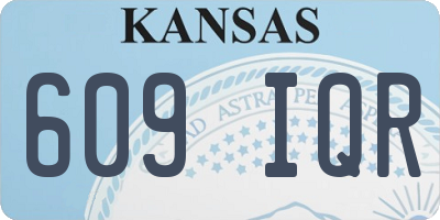 KS license plate 609IQR