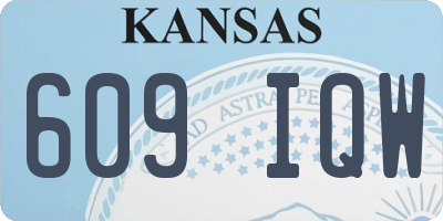 KS license plate 609IQW