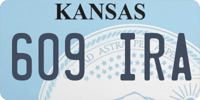 KS license plate 609IRA