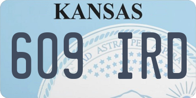 KS license plate 609IRD