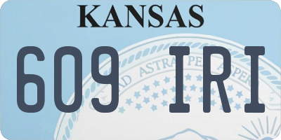 KS license plate 609IRI
