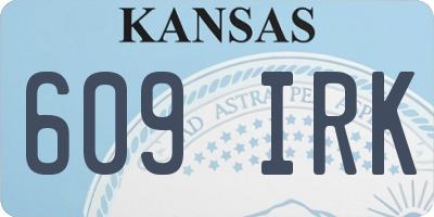 KS license plate 609IRK