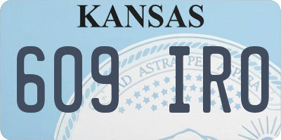 KS license plate 609IRO