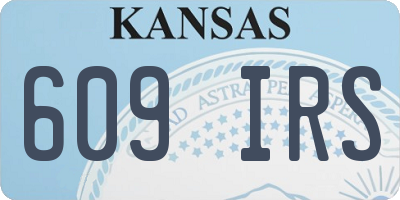 KS license plate 609IRS