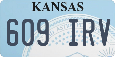 KS license plate 609IRV