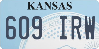 KS license plate 609IRW