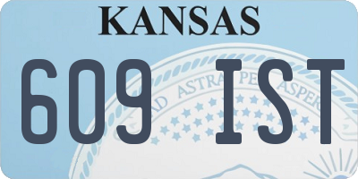 KS license plate 609IST