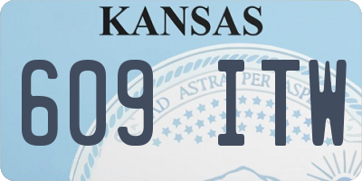 KS license plate 609ITW