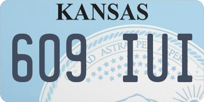 KS license plate 609IUI