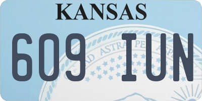 KS license plate 609IUN