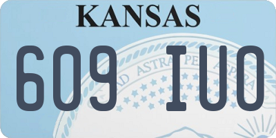 KS license plate 609IUO
