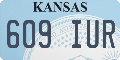 KS license plate 609IUR