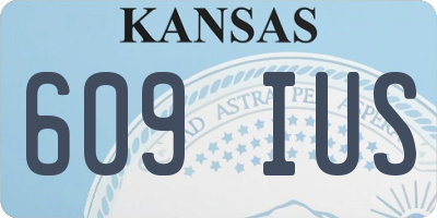 KS license plate 609IUS
