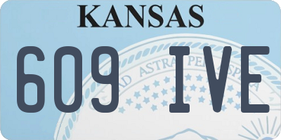 KS license plate 609IVE