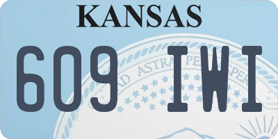 KS license plate 609IWI
