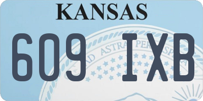 KS license plate 609IXB