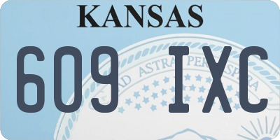 KS license plate 609IXC
