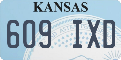 KS license plate 609IXD