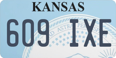 KS license plate 609IXE