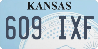 KS license plate 609IXF