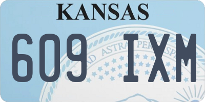 KS license plate 609IXM