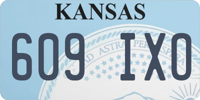 KS license plate 609IXO