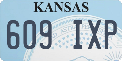 KS license plate 609IXP