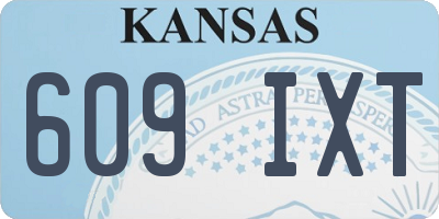 KS license plate 609IXT