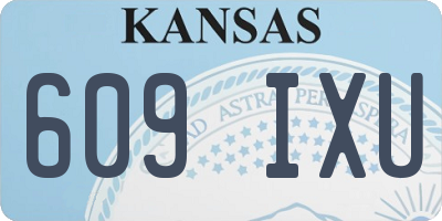 KS license plate 609IXU