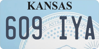 KS license plate 609IYA