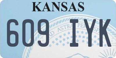 KS license plate 609IYK