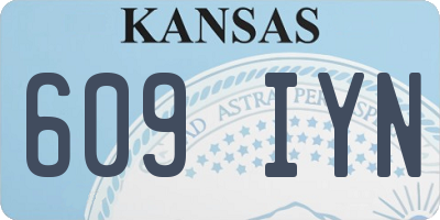 KS license plate 609IYN