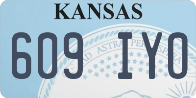 KS license plate 609IYO