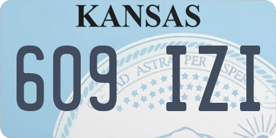 KS license plate 609IZI