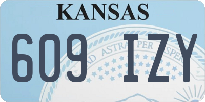 KS license plate 609IZY