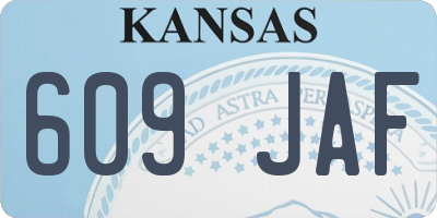 KS license plate 609JAF