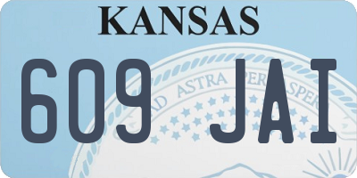 KS license plate 609JAI
