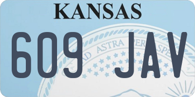 KS license plate 609JAV