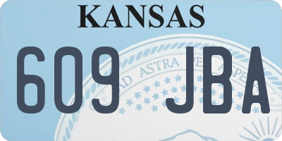 KS license plate 609JBA